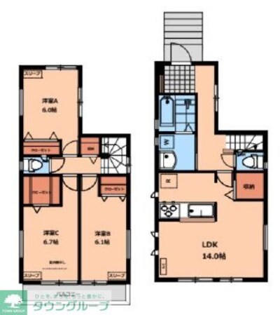 大泉学園町7丁目戸建賃貸住宅の物件間取画像